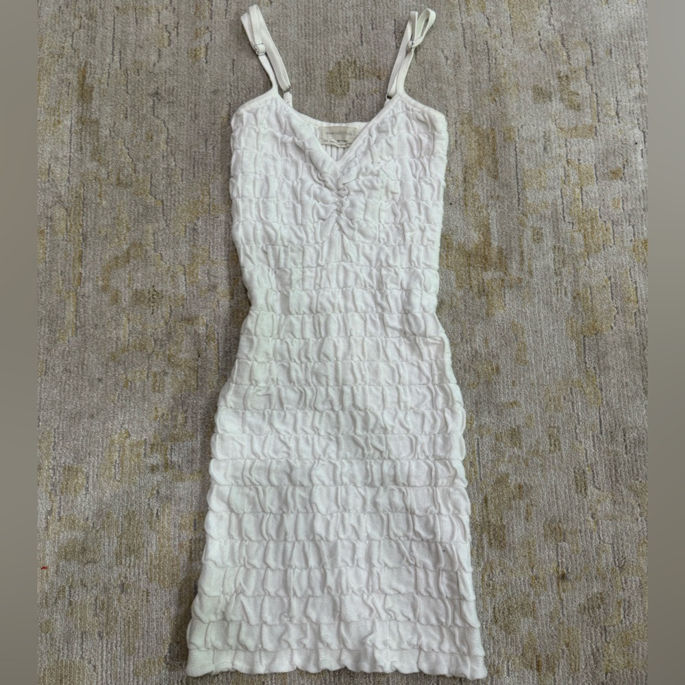 Urban Outfitters S white ruched body con dress.